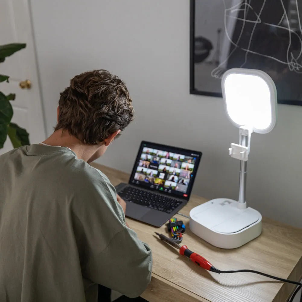 Usams White Portable Square Ring Light Multimedia LED Light (DEMO STOCK)