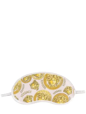 Versace   Medusa printed cotton &amp; tech eye mask 