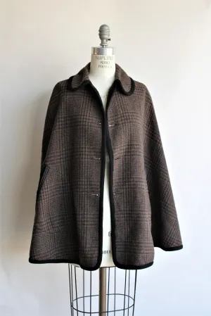 Vintage 1970s Reversible Wool Cape by Beniffa