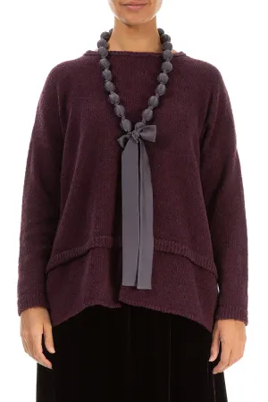 Vintage Violet Silk Bead Necklace