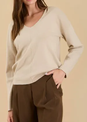 Violet V-Neck Knit Sweater
