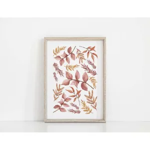 Warm Leaves Art Print