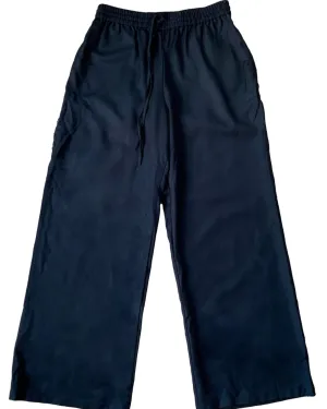 Wide Leg Pants | Wool Crepe