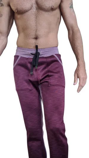 **Winter Collection** Thick-Weight LUXURY-Fleece Track & Lounge Sweat Pant (Plum Purple)