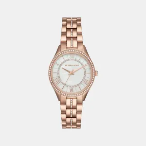 Women's White Analog Stainless Steel Watch MK3716