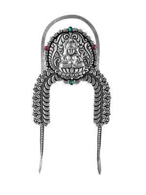 Yellow Chimes Oxidised Bajubandh for Women Silver Oxidised Armlets Authentic Kolhapuri Worked Bajubandh for Women and Girls