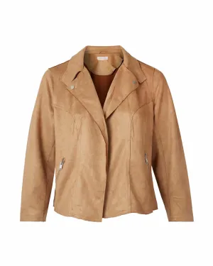 Yvette Faux Suede Jacket | Tan